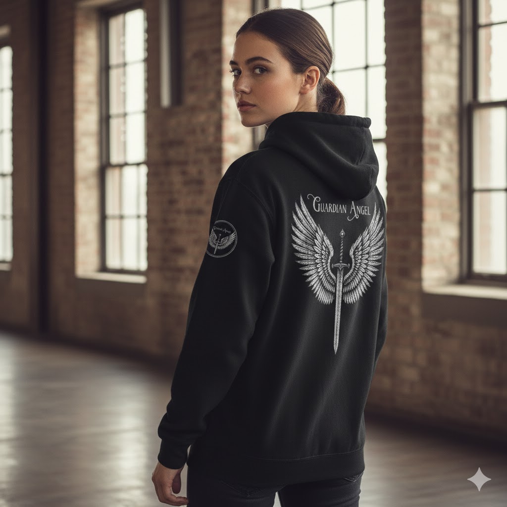 Guardian Angel Black Hoodie